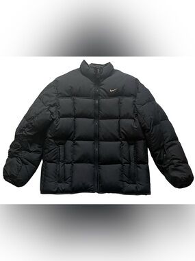 Vintage Nike Black Down Puffer Jacket Petite XS S YOUTH SIZING